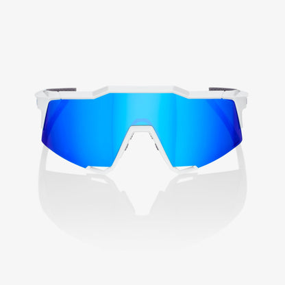 SPEEDCRAFT - Matte White - HiPER Blue Multilayer Mirror Lens