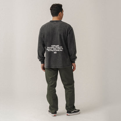 REGION Long Sleeve Oversized Tee Vintage Black