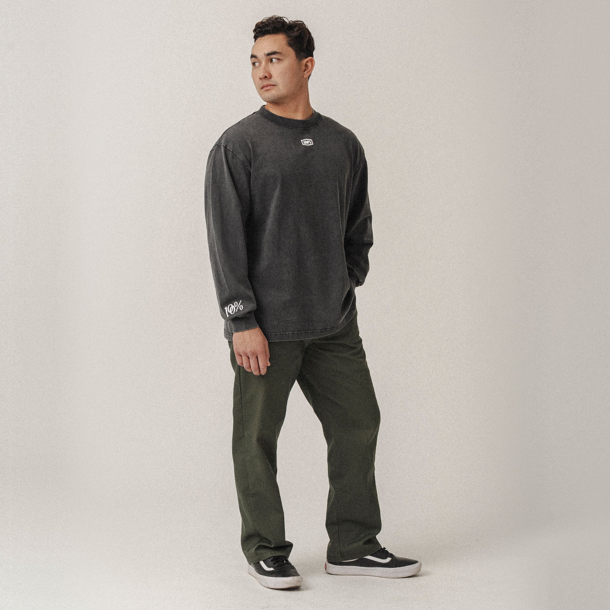 REGION Long Sleeve Oversized Tee Vintage Black - Secondary