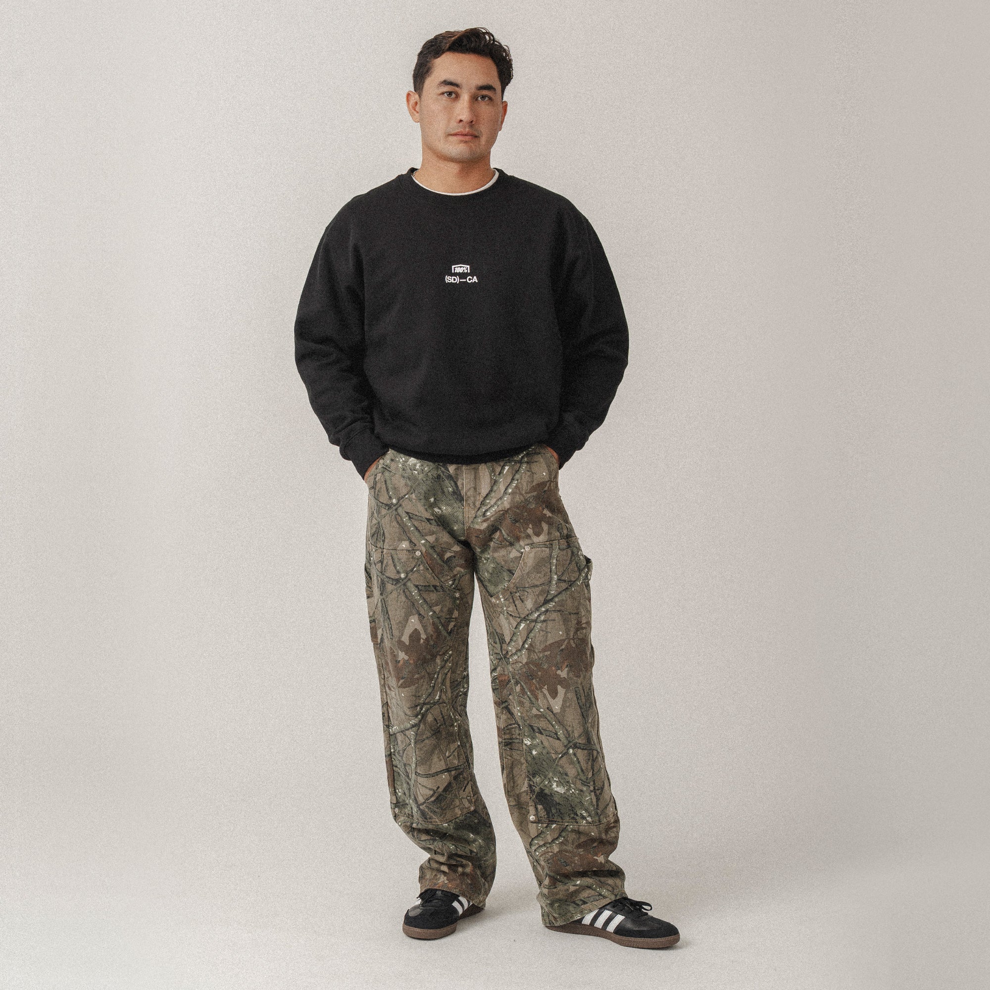 STAPLE Pullover Crewneck Fleece Black - Secondary