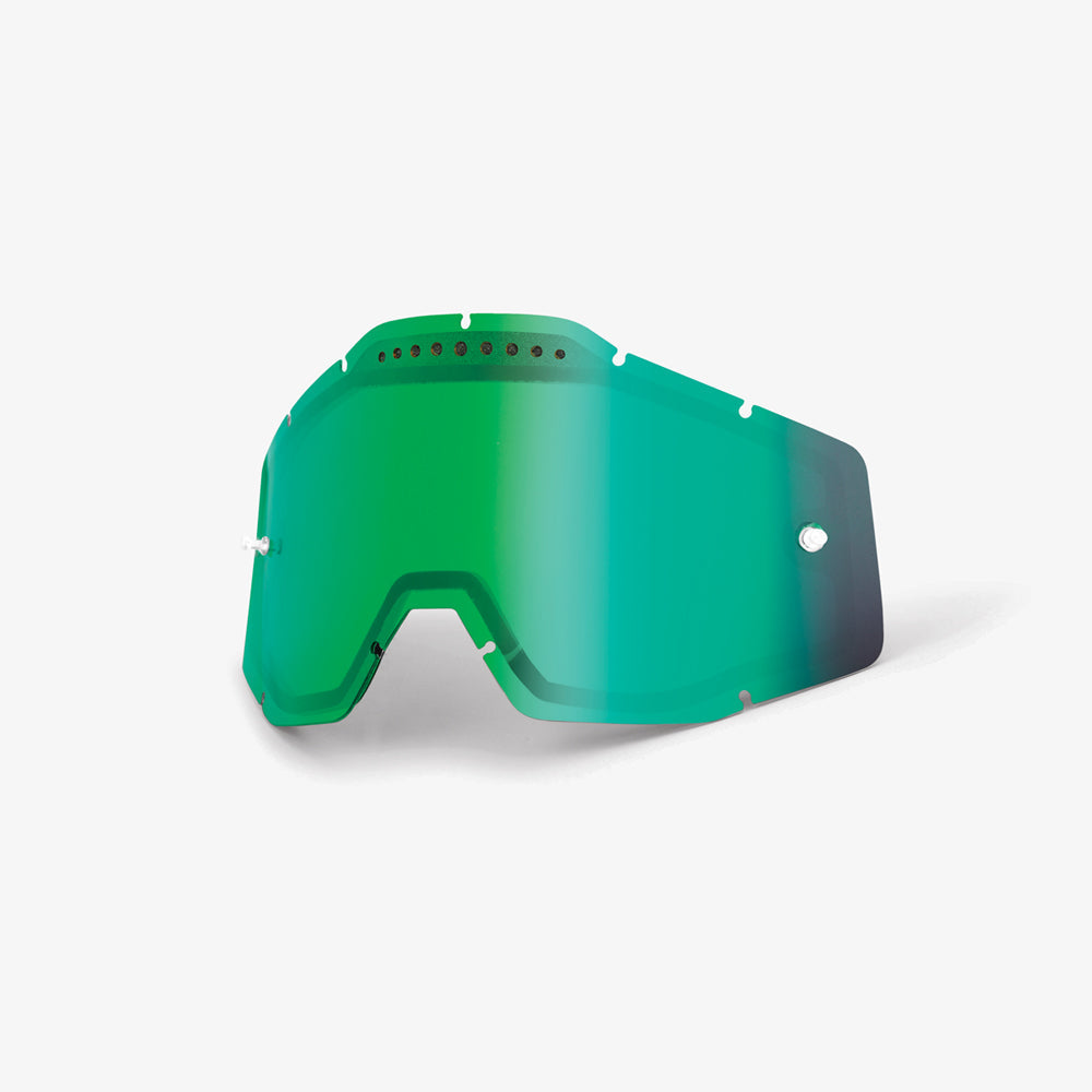 RACECRAFT/ACCURI/STRATA - Vented Dual Pane Lens - Green Mirror