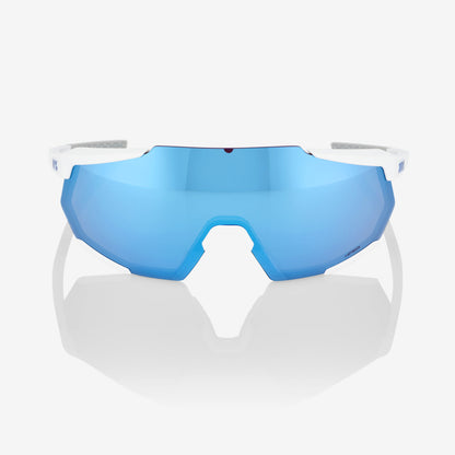 RACETRAP® 3.0 - Matte White - HiPER Blue Multilayer Mirror Lens