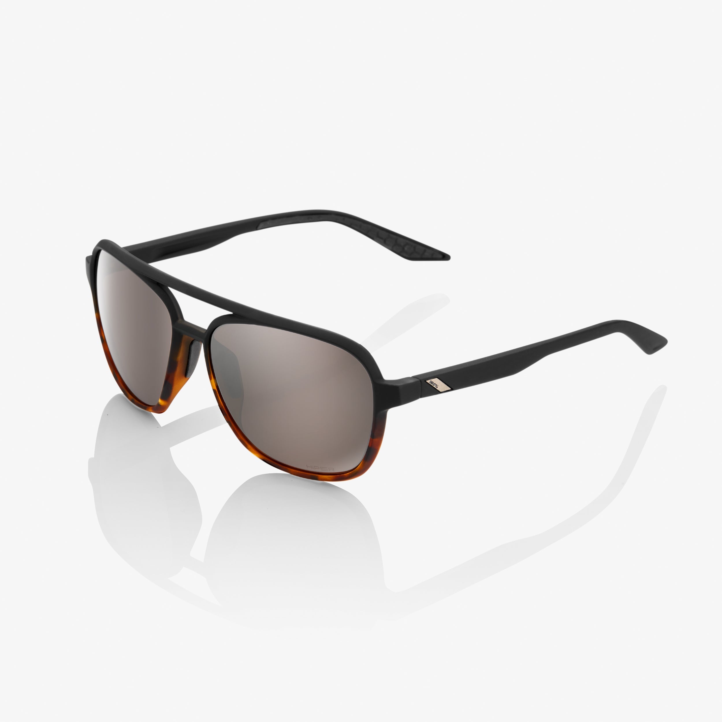 KASIA - Soft Tact Black/Havana Fade - HiPER Silver Mirror Lens