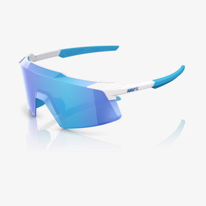 AEROCRAFT - Matte White - HiPER Blue Mirror Lens