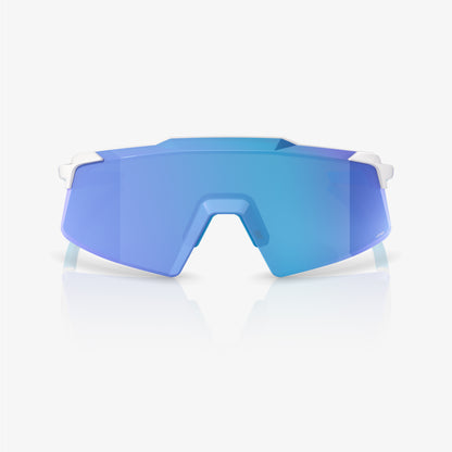 AEROCRAFT - Matte White - HiPER Blue Mirror Lens