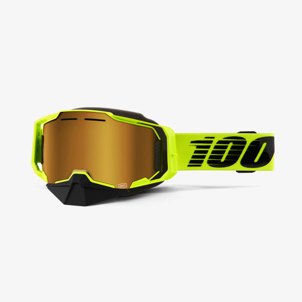 ARMEGA SNOWMOBILE Dual Pane Vented Goggle Neon Yellow