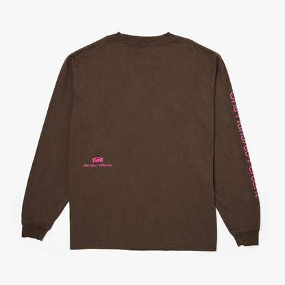 TERRA Long Sleeve Oversized Tee Chocolate