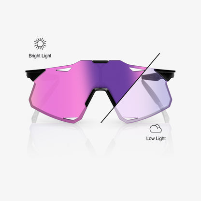 HYPERCRAFT - Gloss Black - Photochromic Purple Mirror