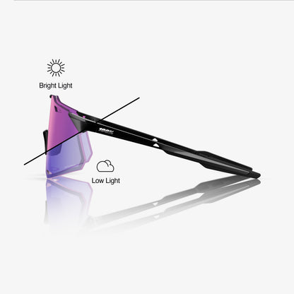 HYPERCRAFT - Gloss Black - Photochromic Purple Mirror