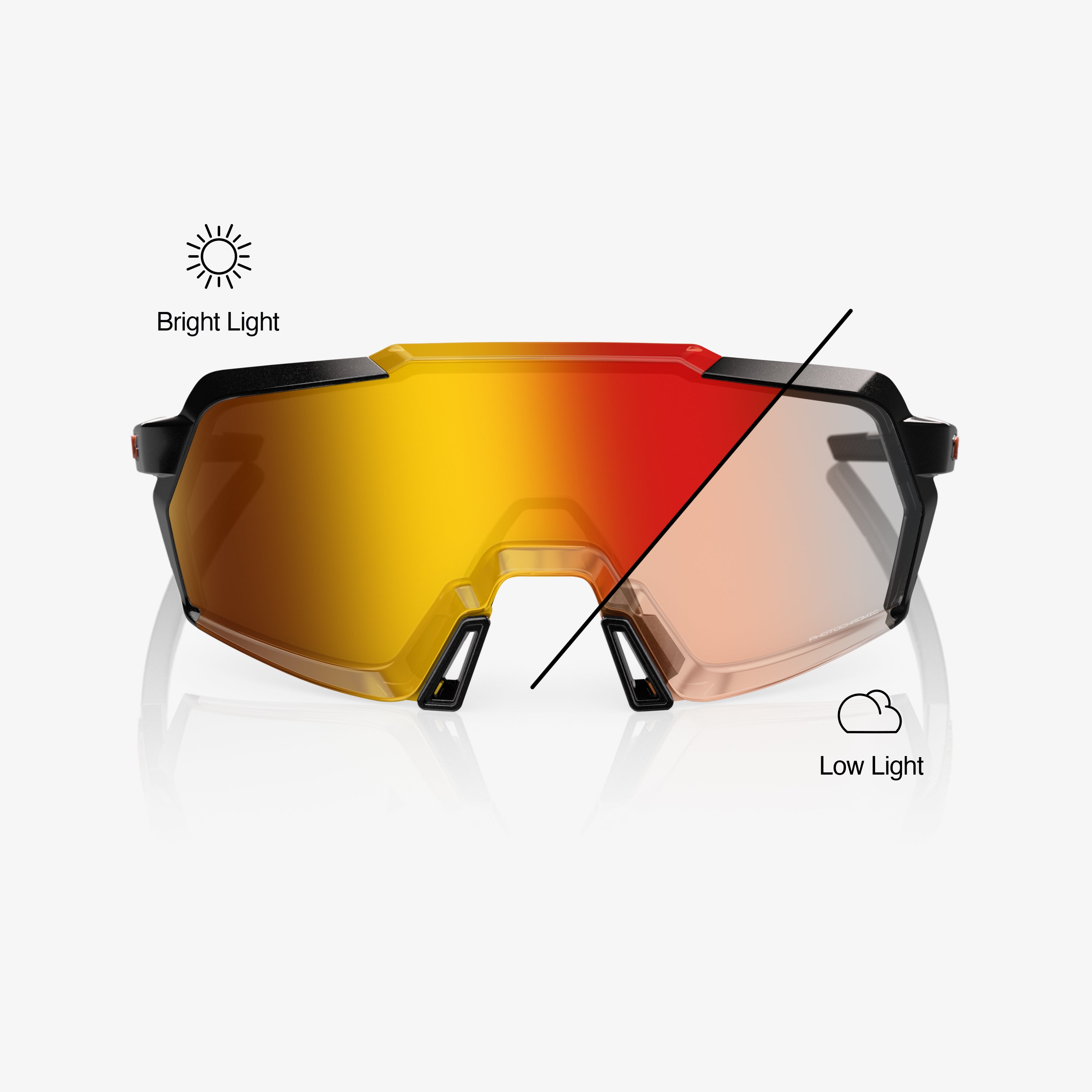 KORBIN - Gloss Metallic Black - Orange Flash Mirror Photochromic - Secondary