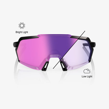 KORBIN Gloss Black Purple Mirror Photochromic Lens