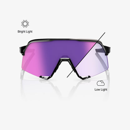 S3 - Gloss Black - Purple Mirror Photochromic
