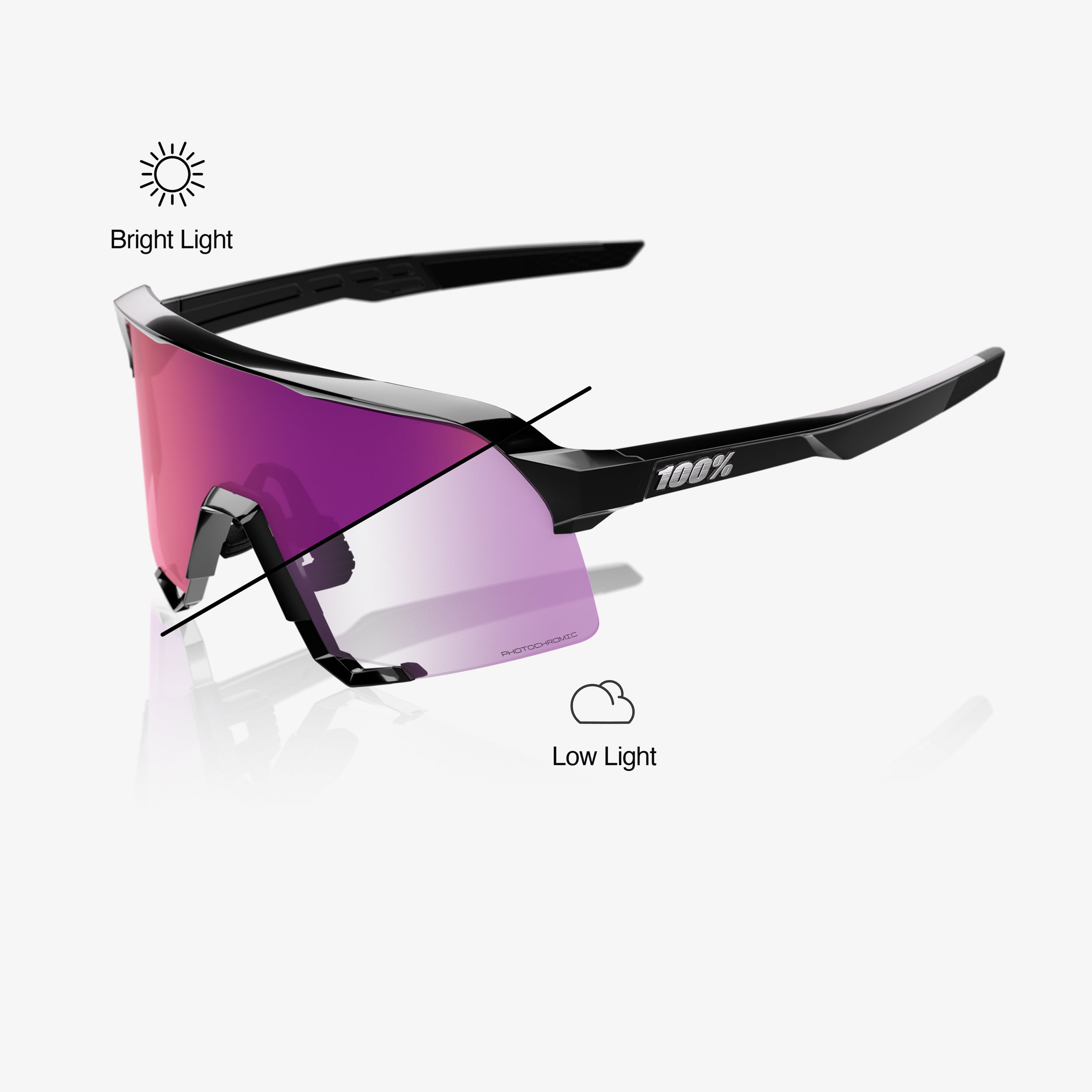 小物 100% S3 Polished translucent gray S3 - Polished Translucent Grey - Rose Gold Mirror Photochromic
