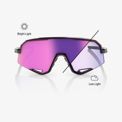 SLENDALE - Gloss Black - Photochromic Purple Mirror