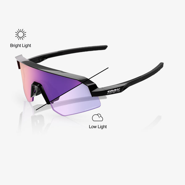 SLENDALE SL - Gloss Black - Photochromic Purple Mirror