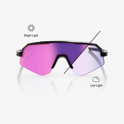 SLENDALE SL - Gloss Black - Photochromic Purple Mirror