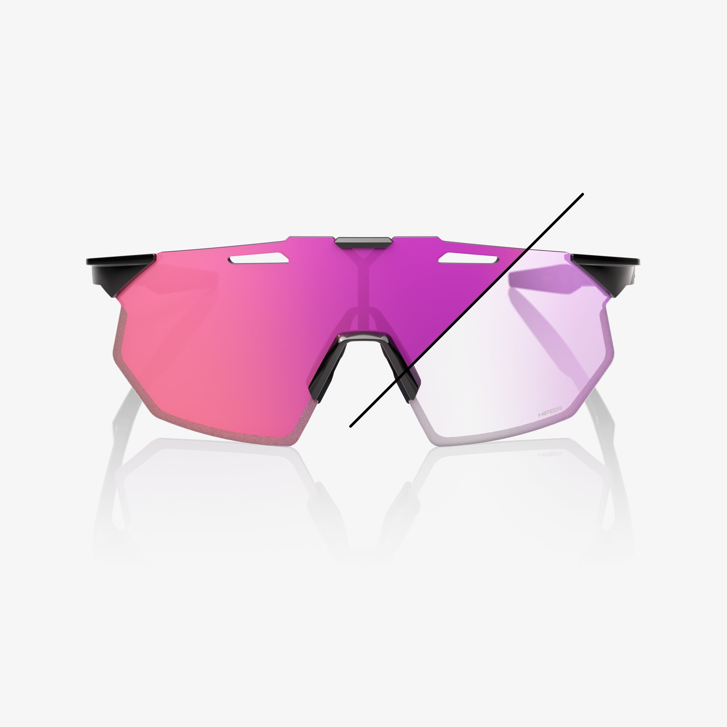 HYPERCRAFT SQ - Gloss Black - Photochromic Purple Mirror - Secondary