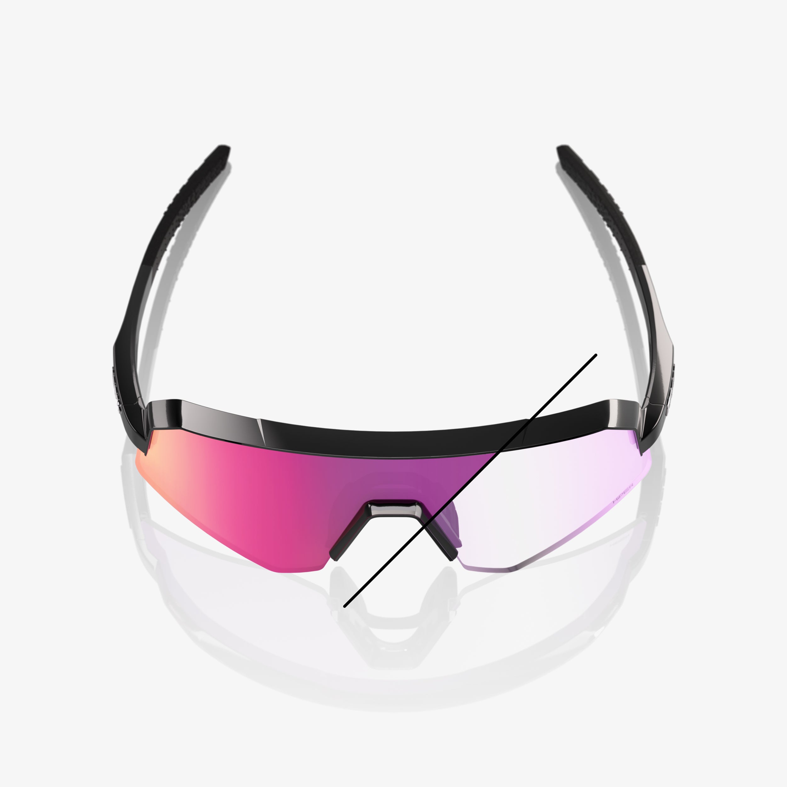 SLENDALE SL - Gloss Black - Photochromic Purple Mirror