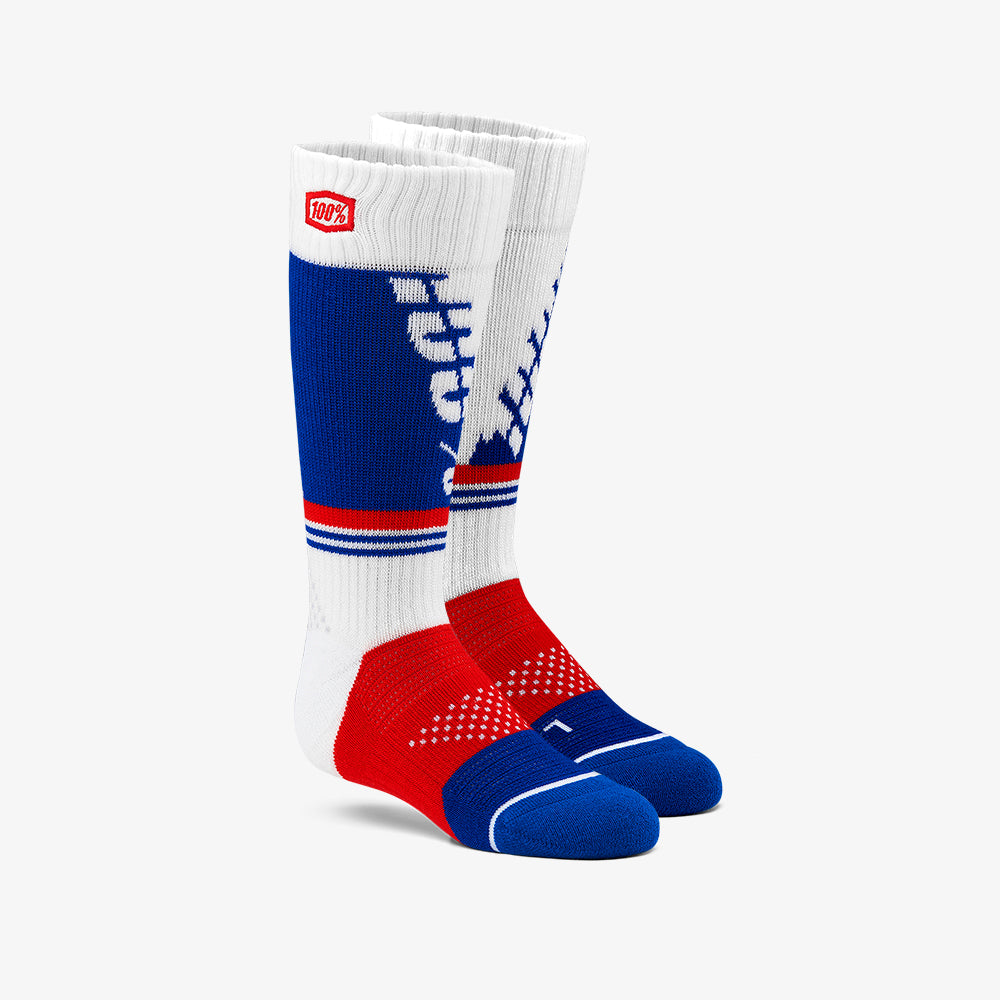 TORQUE Moto Socks - White - Youth