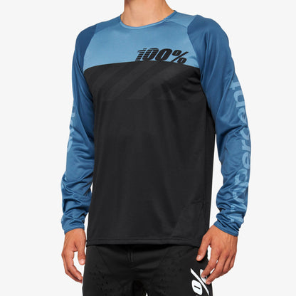 R-CORE Long Sleeve Jersey Black/Slate Blue