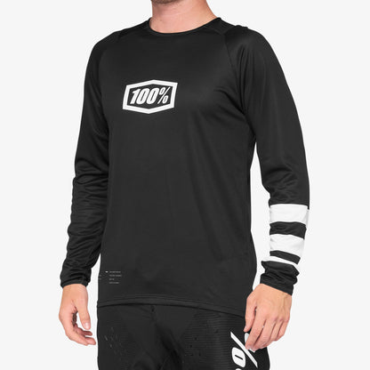 R-CORE Long Sleeve Jersey Black/White