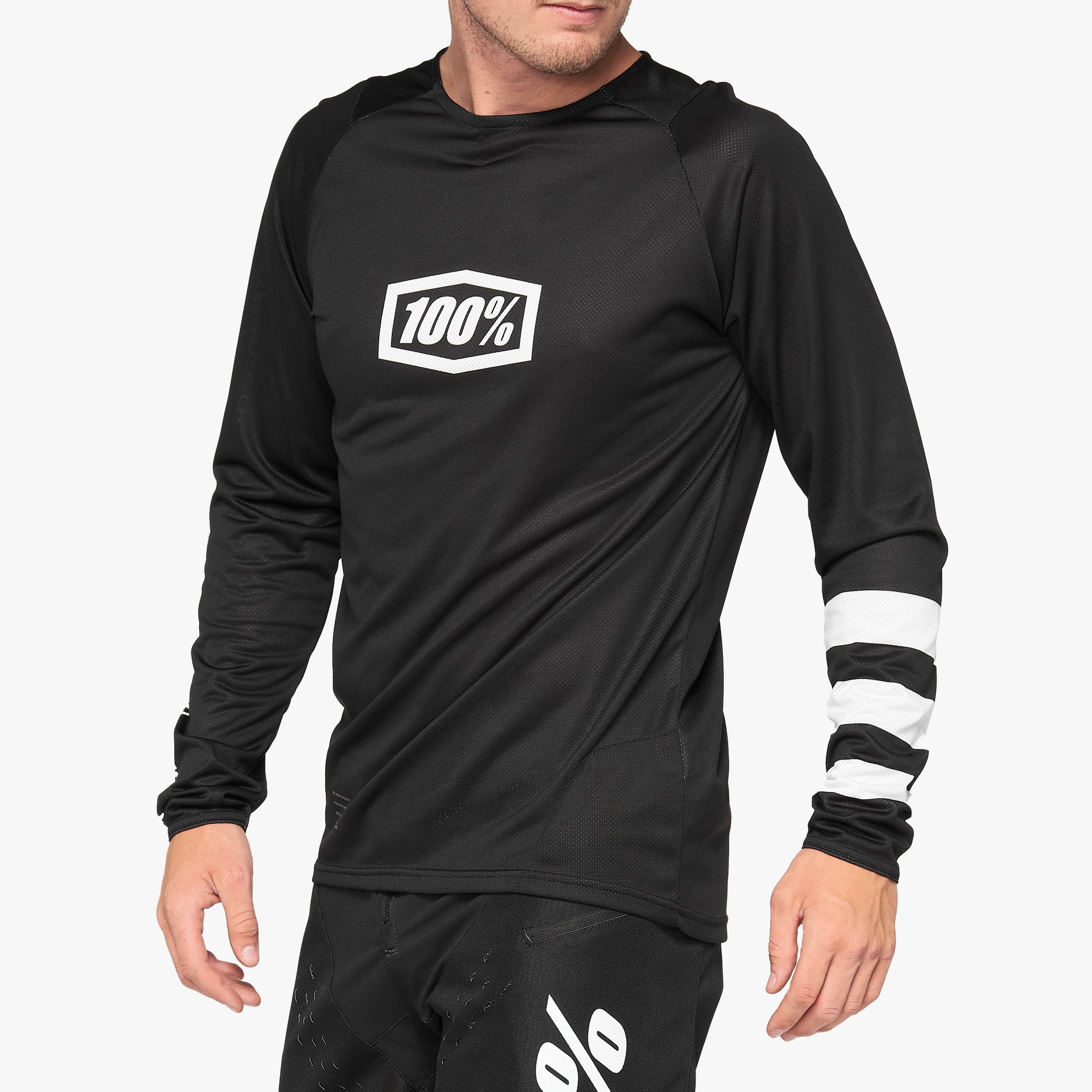 R-CORE YOUTH Long Sleeve Jersey Black/White