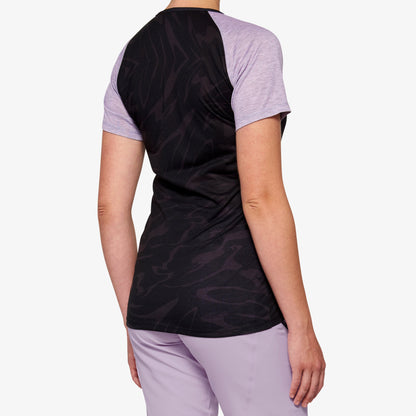 AIRMATIC Women's Short Sleeve Jersey Black/Lavender