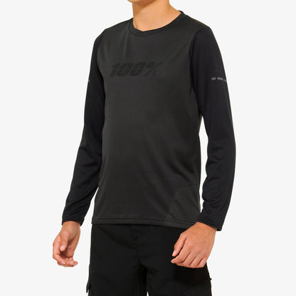 RIDECAMP YOUTH Long Sleeve Jersey Black/Charcoal