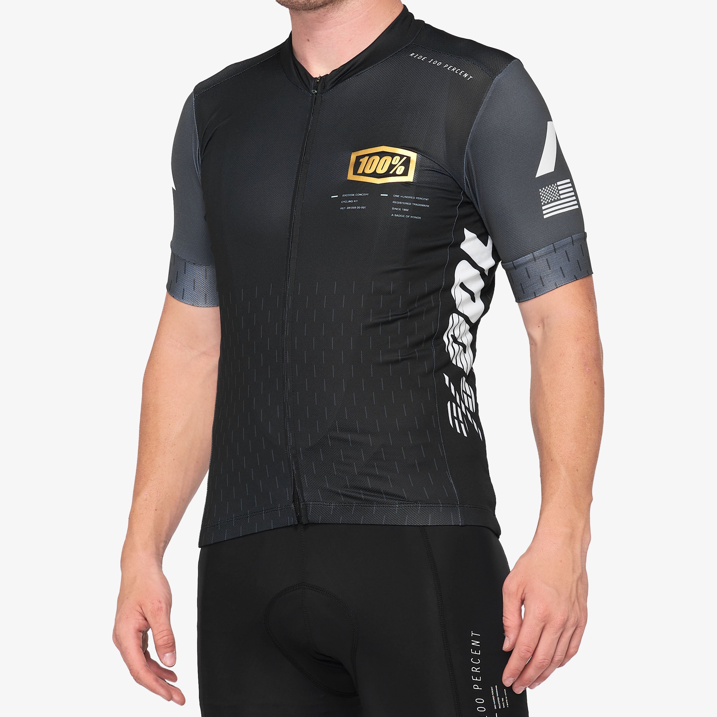 EXCEEDA Short Sleeve Jersey Black/Charcoal