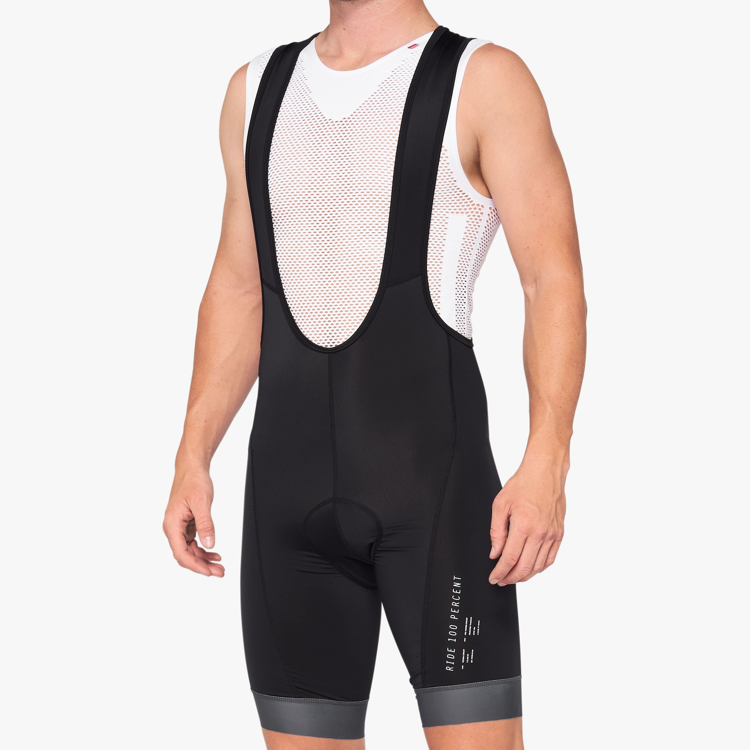 EXCEEDA Black/Charcoal Bib Shorts